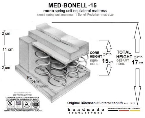 Bärenschlaf-International Med Bonell 15 Matratze